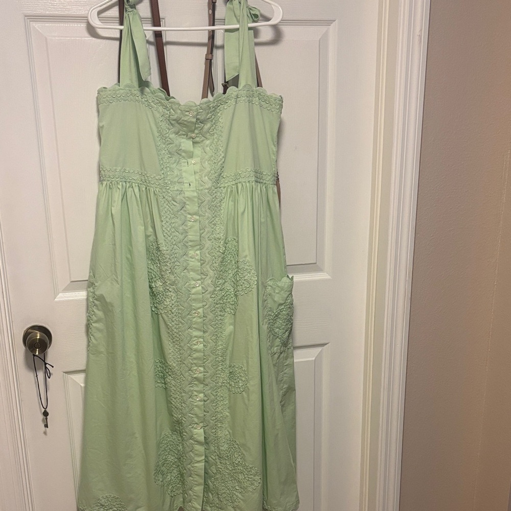 Juliet Dunn Light Green Dress